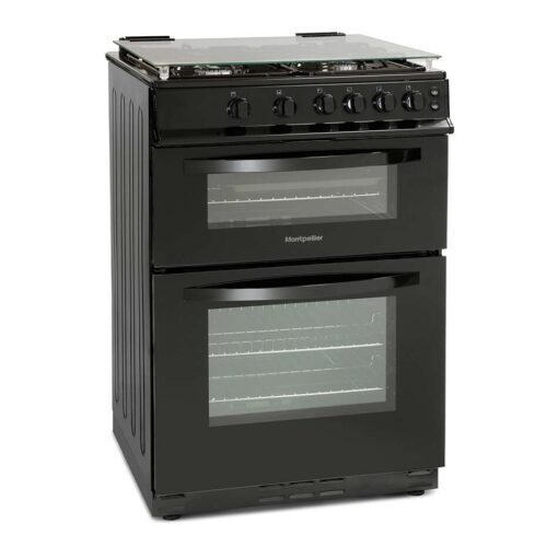 Montpellier MDG600LW/K/S 60cm Gas Cooker Double Oven