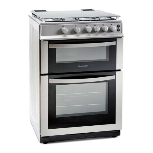 Montpellier MDG600LW/K/S 60cm Gas Cooker Double Oven