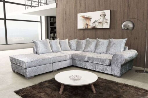 ROYAL CRUSHED VELVET CORNER SOFA