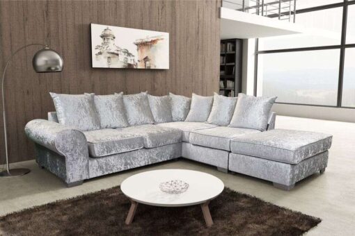 ROYAL CRUSHED VELVET CORNER SOFA